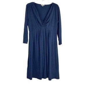 Garnet Hill Faux Wrap Dress in Blue